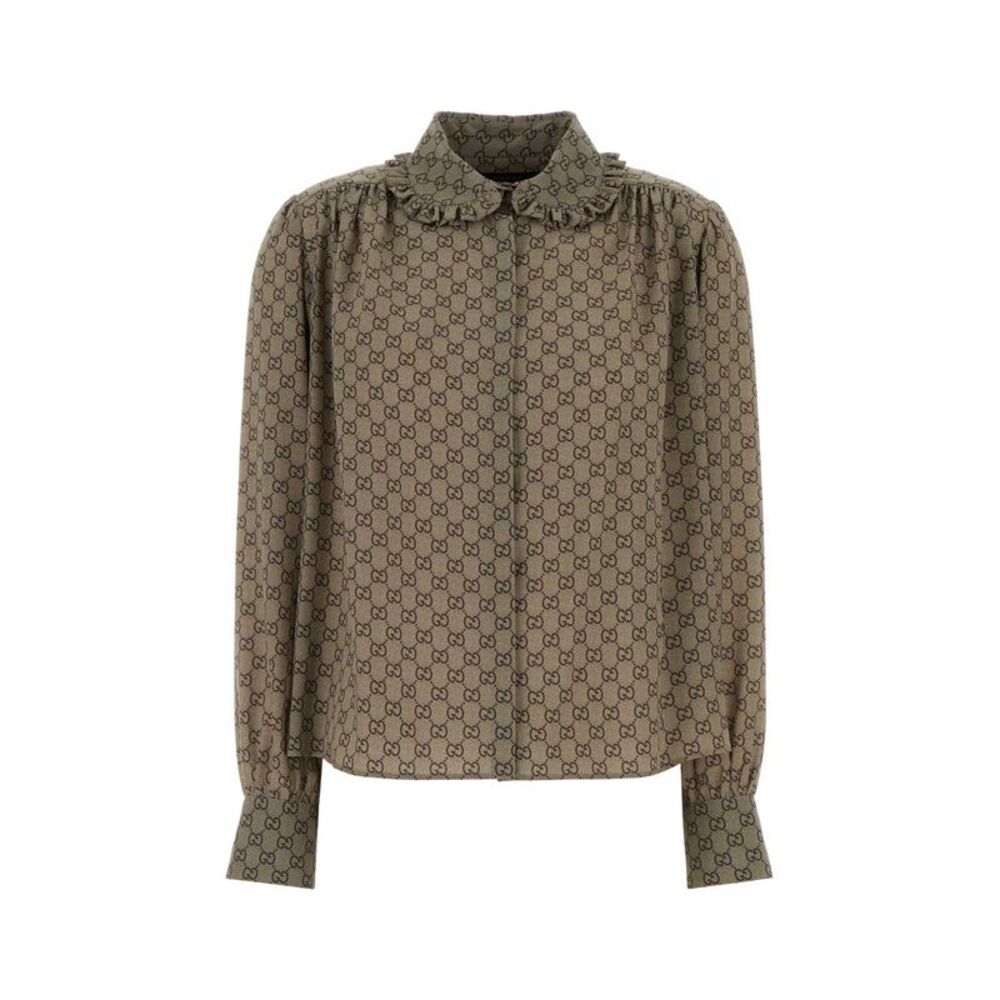 Gucci Women Printed Silk Shirt